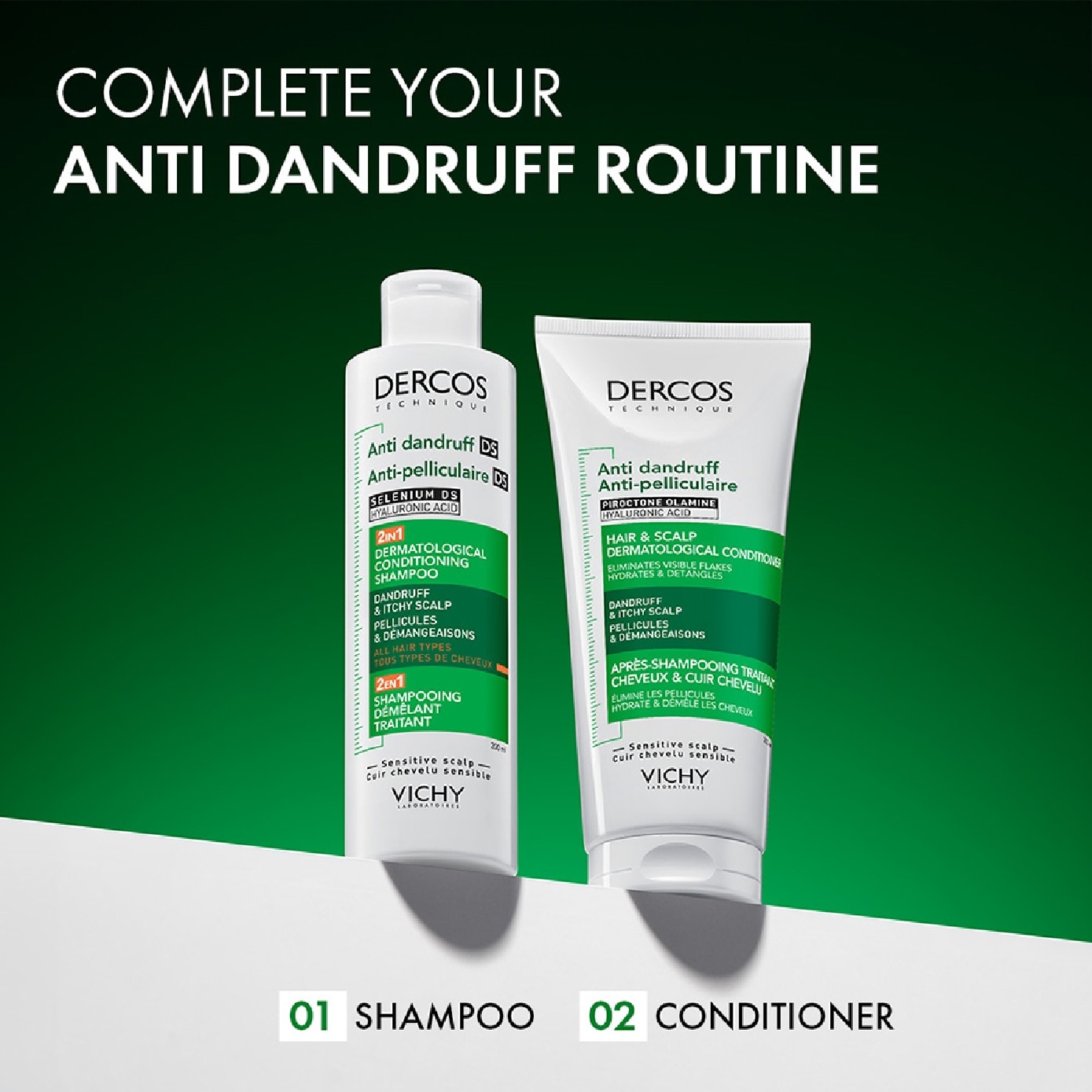 DERCOS Anti-Dandruff 2 in 1 Conditioning Shampoo 200ml