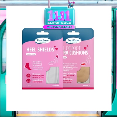 FOOTEASE BY WATSONS Heel Shield Pair & Ball Of Foot Extra Cushions Bundle Set 1s image