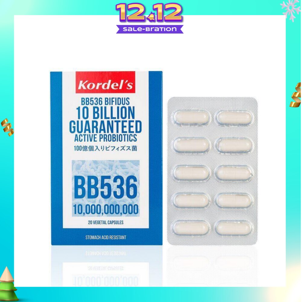 BB536 Bifidus 10 Billion Active Probiotics x 20 Vegetal Capsules