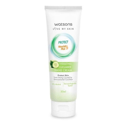 WATSONS Hydrating Cucumber Antibacterial Hand Cream (Kills 99% Germs & Bacteria) 30ml