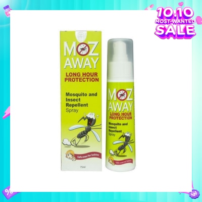 MOZ AWAY Mosquito & Insect Repellant Spray Long Hour Protection (Safe Even for Babies) 75ml