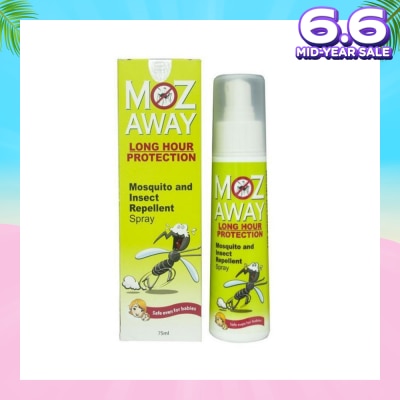 MOZ AWAY Mosquito & Insect Repellant Spray Long Hour Protection (Safe Even for Babies) 75ml