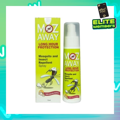 MOZ AWAY Mosquito & Insect Repellant Spray Long Hour Protection (Safe Even for Babies) 75ml