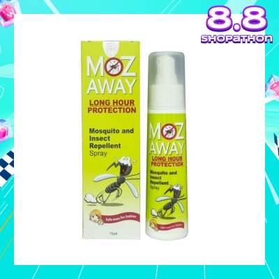 MOZ AWAY Mosquito & Insect Repellant Spray Long Hour Protection (Safe Even for Babies) 75ml