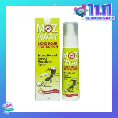 MOZ AWAY Mosquito & Insect Repellant Spray Long Hour Protection (Safe Even for Babies) 75ml