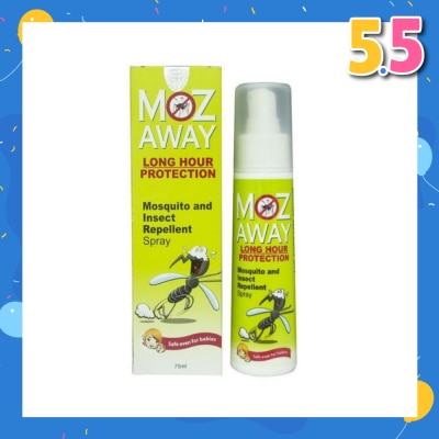MOZ AWAY Mosquito & Insect Repellant Spray Long Hour Protection (Safe Even for Babies) 75ml