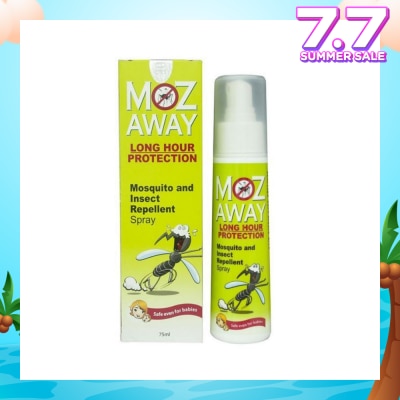 MOZ AWAY Mosquito & Insect Repellant Spray Long Hour Protection (Safe Even for Babies) 75ml