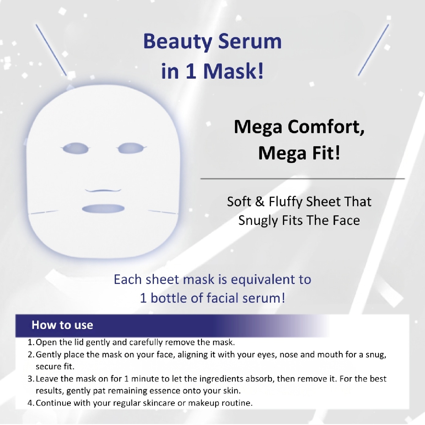 Mega Shot Night Shiratama PDRN Duo + Niacinamide Face Mask 7s
