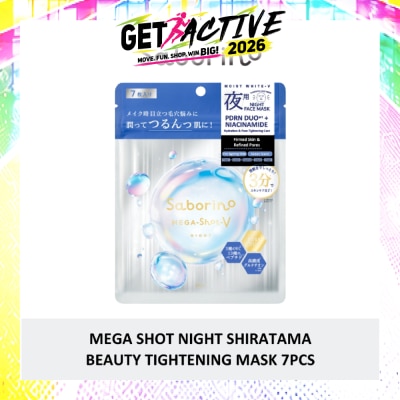 SABORINO - Mega Shot Night Shiratama PDRN Duo + Niacinamide Face Mask 7s image