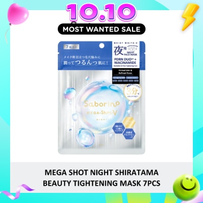 SABORINO Mega Shot Night Shiratama PDRN Duo + Niacinamide Face Mask 7s image