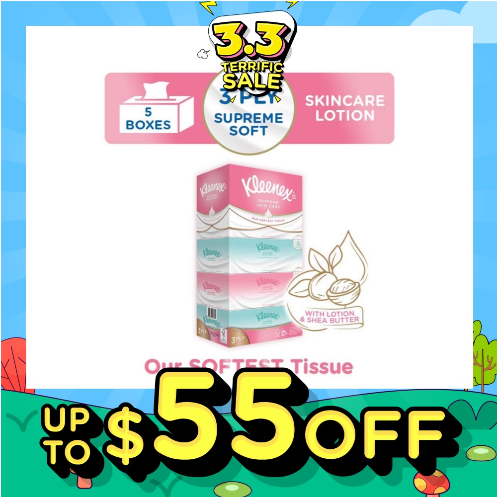 Ultra Soft 3ply Facial Tissue Silky Smooth 80s x 5 Box