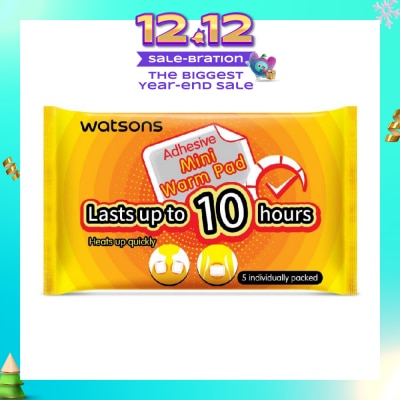 WATSONS Adhesive Mini Warm Pad (Heats Up Quickly, Lasts Up to 10 Hours, Individually Packed) 5s