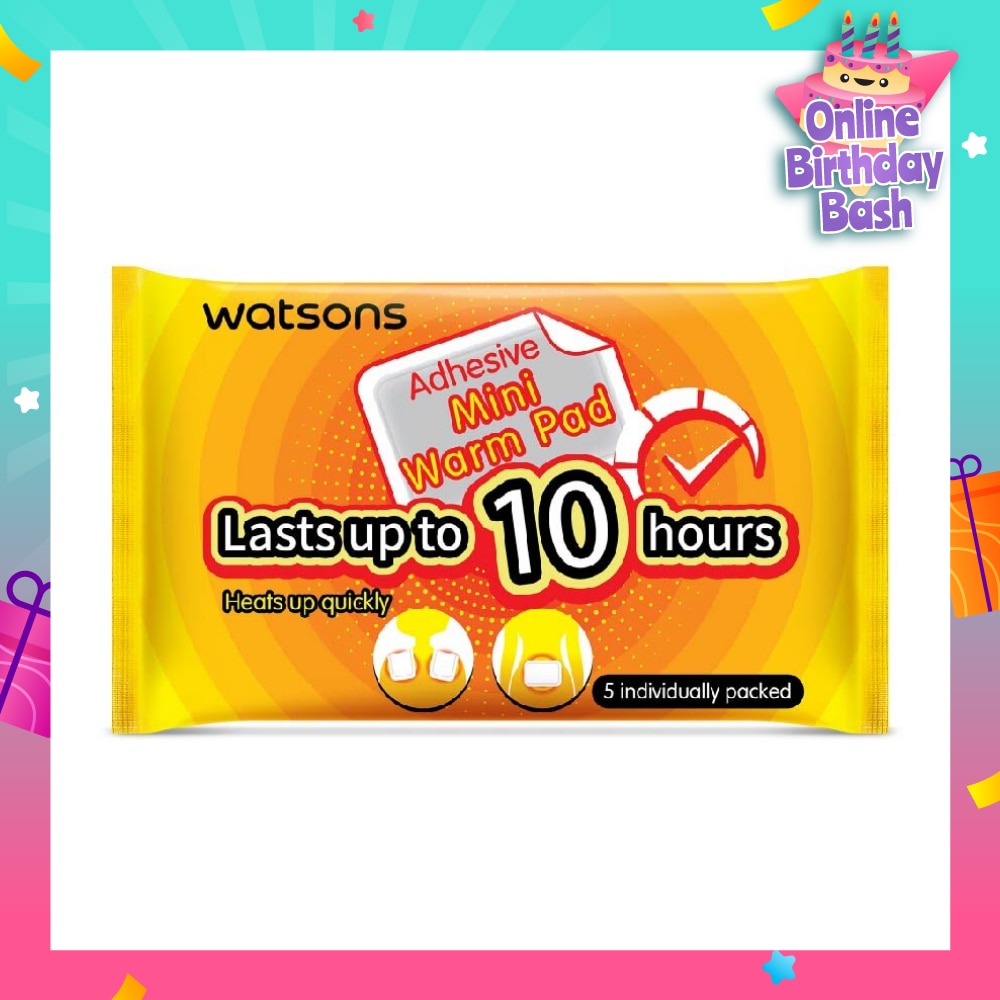 Adhesive Mini Warm Pad (Heats Up Quickly, Lasts Up to 10 Hours, Individually Packed) 5s