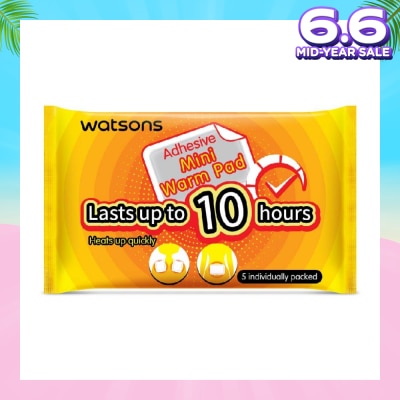 WATSONS Adhesive Mini Warm Pad (Heats Up Quickly, Lasts Up to 10 Hours, Individually Packed) 5s