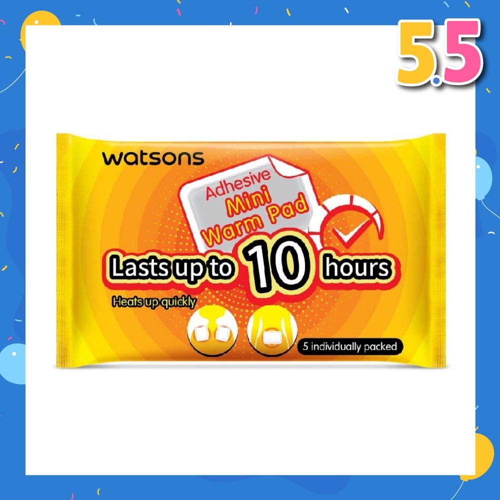 Adhesive Mini Warm Pad (Heats Up Quickly, Lasts Up to 10 Hours, Individually Packed) 5s