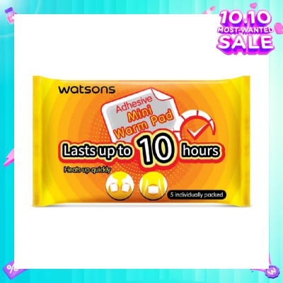 WATSONS Adhesive Mini Warm Pad (Heats Up Quickly, Lasts Up to 10 Hours, Individually Packed) 5s