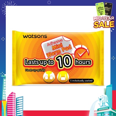 WATSONS Adhesive Mini Warm Pad (Heats Up Quickly, Lasts Up to 10 Hours, Individually Packed) 5s