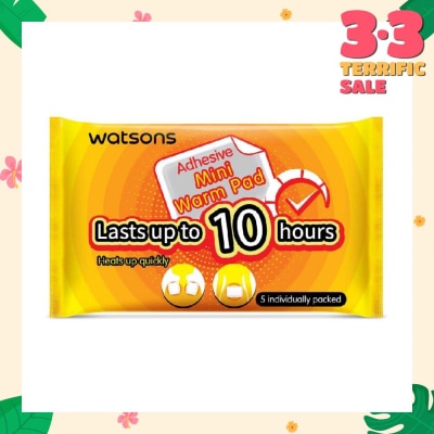 WATSONS Adhesive Mini Warm Pad (Heats Up Quickly, Lasts Up to 10 Hours, Individually Packed) 5s