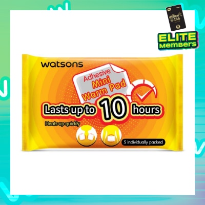 WATSONS Adhesive Mini Warm Pad (Heats Up Quickly, Lasts Up to 10 Hours, Individually Packed) 5s