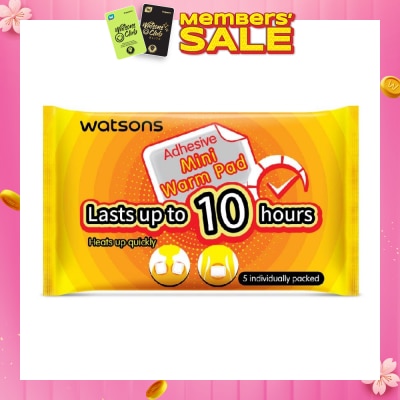 WATSONS Adhesive Mini Warm Pad (Heats Up Quickly, Lasts Up to 10 Hours, Individually Packed) 5s