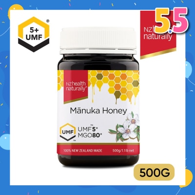 NZHEALTH NATURALLY UMF 5+ Manuka Honey 500g