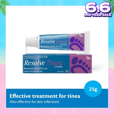 EGO QV Resolve Tinea Cream (Effective Treatment for Tinea & Skin Infections) 25g