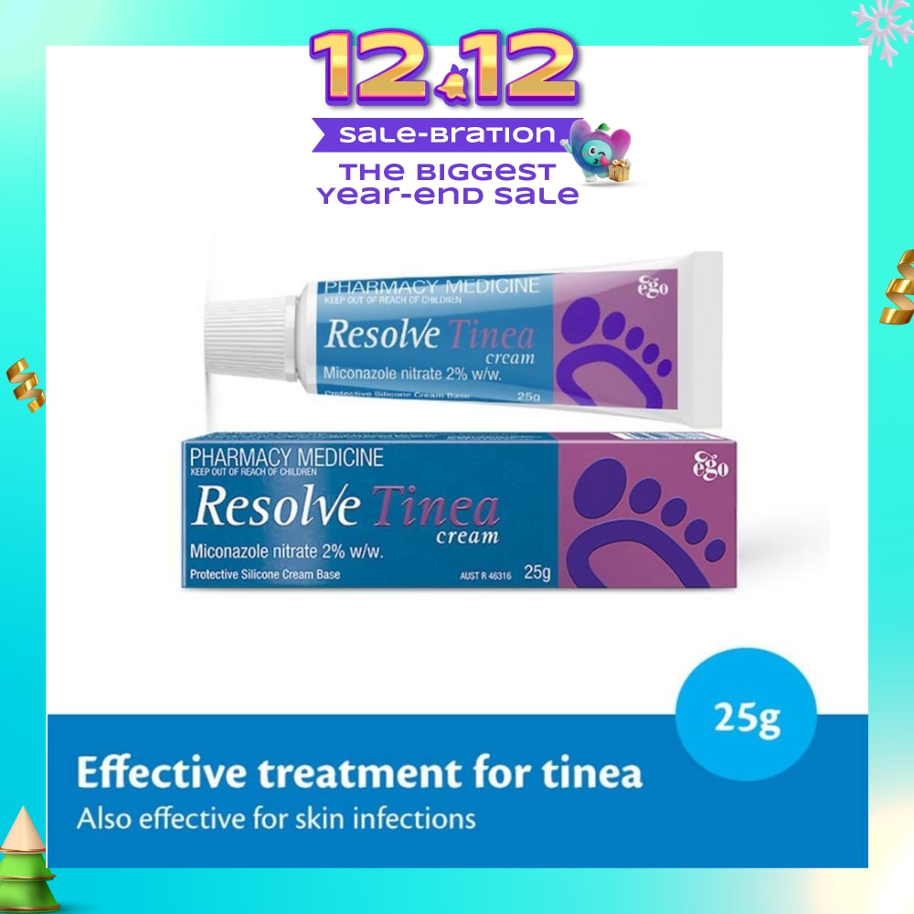 Resolve Tinea Cream (Effective Treatment for Tinea & Skin Infections) 25g
