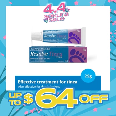 EGO QV - Resolve Tinea Cream (Effective Treatment for Tinea & Skin Infections) 25g