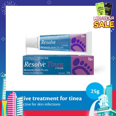 EGO QV Resolve Tinea Cream (Effective Treatment for Tinea & Skin Infections) 25g
