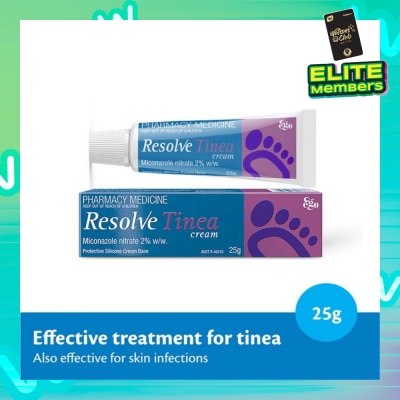 EGO QV Resolve Tinea Cream (Effective Treatment for Tinea & Skin Infections) 25g