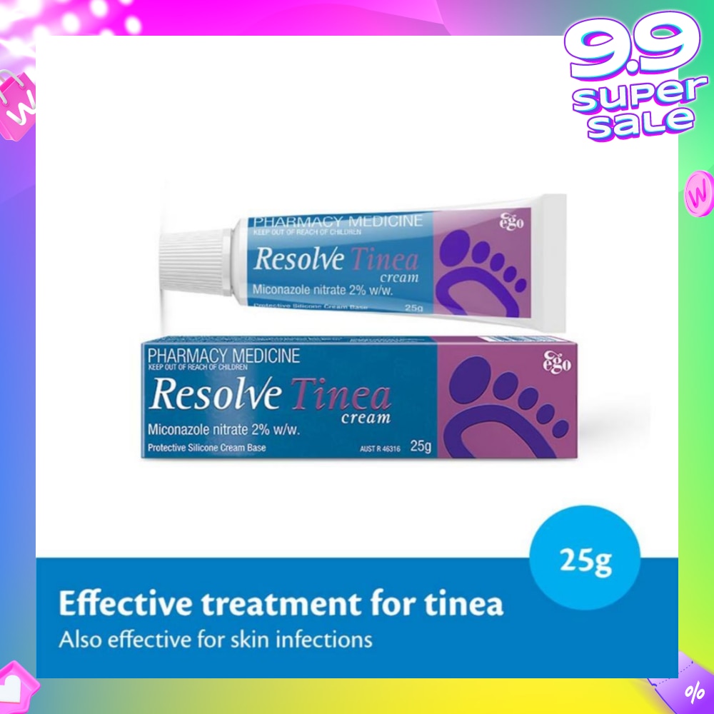Resolve Tinea Cream (Effective Treatment for Tinea & Skin Infections) 25g