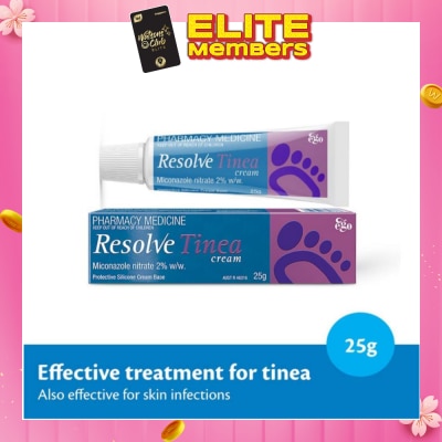 EGO QV Resolve Tinea Cream (Effective Treatment for Tinea & Skin Infections) 25g