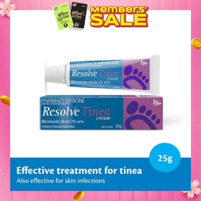 EGO QV Resolve Tinea Cream (Effective Treatment for Tinea & Skin Infections) 25g