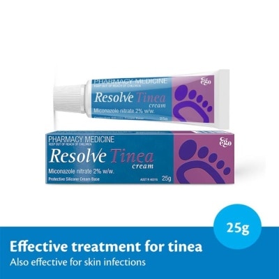 EGO QV Resolve Tinea Cream (Effective Treatment for Tinea & Skin Infections) 25g