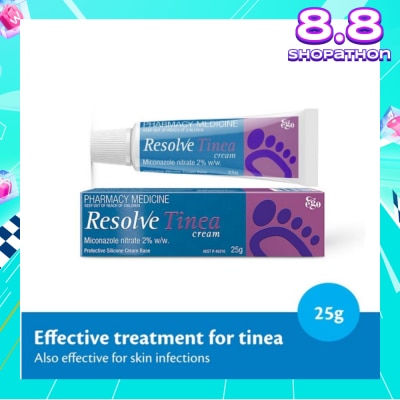 EGO QV Resolve Tinea Cream (Effective Treatment for Tinea & Skin Infections) 25g