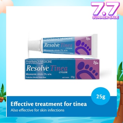 EGO QV Resolve Tinea Cream (Effective Treatment for Tinea & Skin Infections) 25g