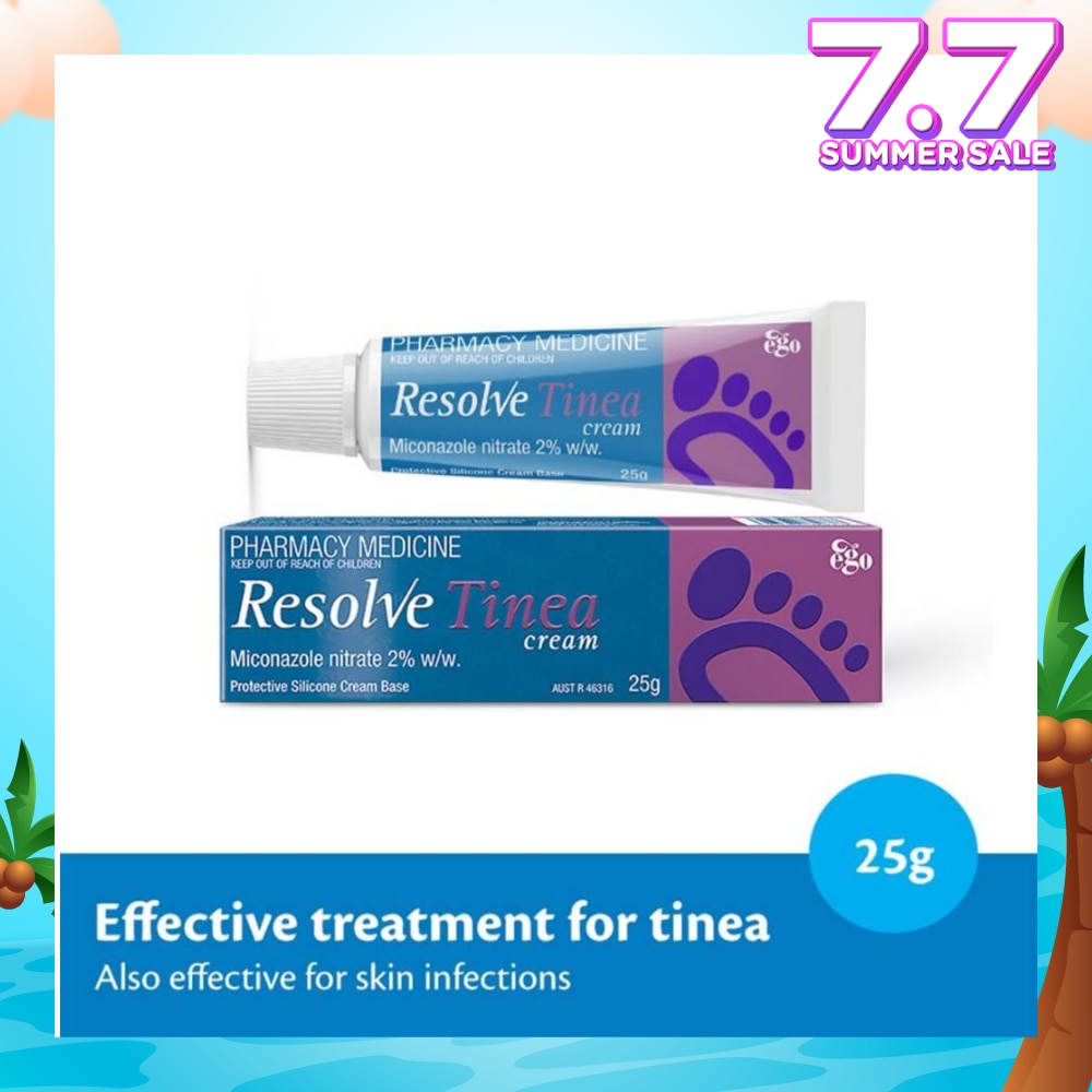 Resolve Tinea Cream (Effective Treatment for Tinea & Skin Infections) 25g