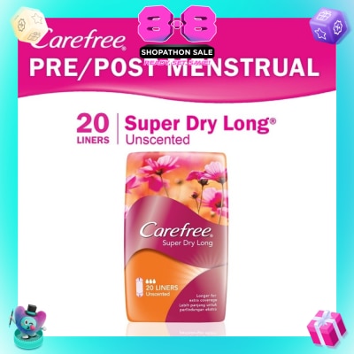 CAREFREE - Super Dry Long Unscented Panty Liners 20s