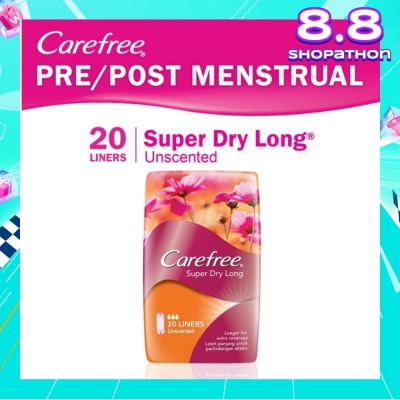 CAREFREE Super Dry Long Unscented Panty Liners 20s