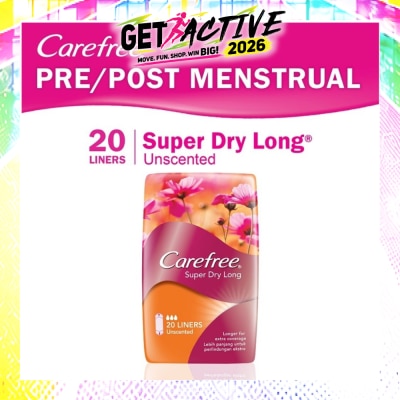 CAREFREE - Super Dry Long Unscented Panty Liners 20s image