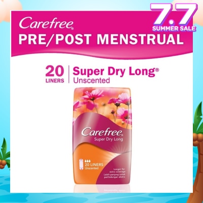 CAREFREE Super Dry Long Unscented Panty Liners 20s