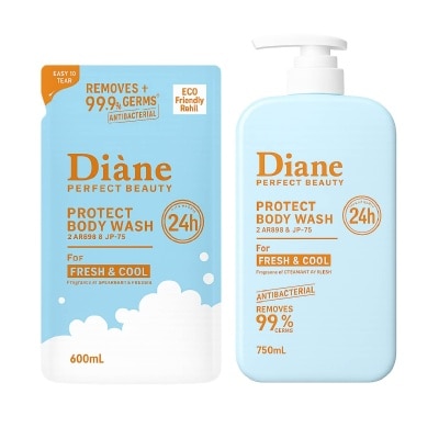 MOIST DIANE - Perfect Beauty Protect Body Wash Fresh & Cool + Refill Bundle Set 1s image