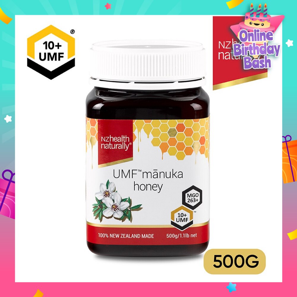Manuka Honey UMF 10+ (For Immune, Digestive Support & Relief Of Mouth Ulcers & Sore Throat) 500g