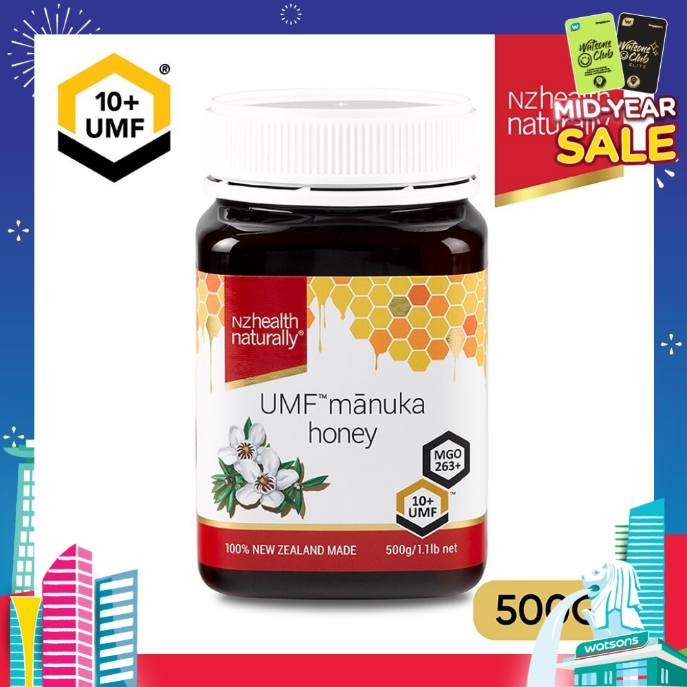 Manuka Honey UMF 10+ (For Immune, Digestive Support & Relief Of Mouth Ulcers & Sore Throat) 500g