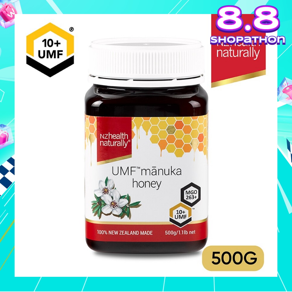 Manuka Honey UMF 10+ (For Immune, Digestive Support & Relief Of Mouth Ulcers & Sore Throat) 500g