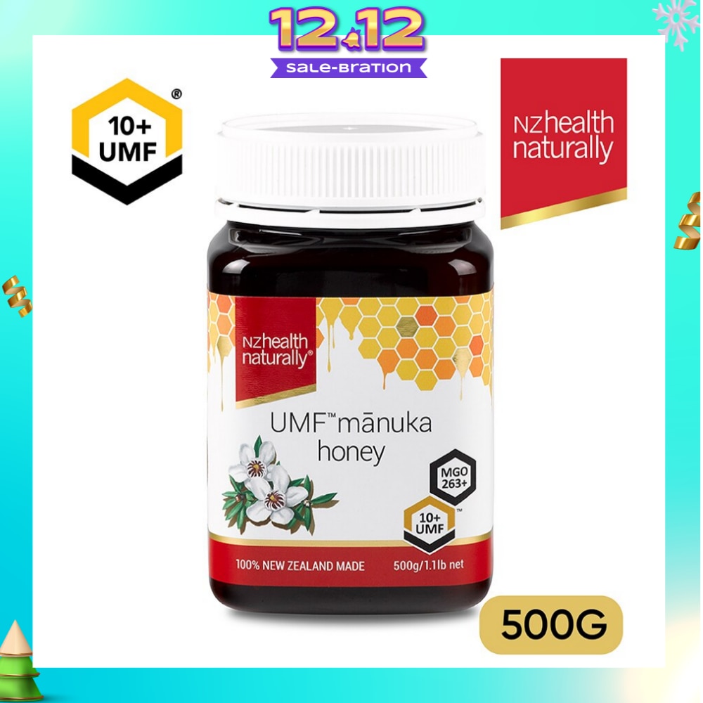 Manuka Honey UMF 10+ (For Immune, Digestive Support & Relief Of Mouth Ulcers & Sore Throat) 500g