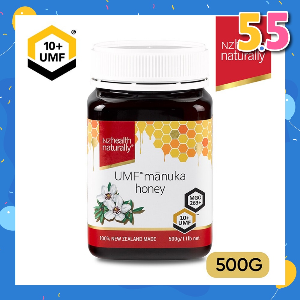 Manuka Honey UMF 10+ (For Immune, Digestive Support & Relief Of Mouth Ulcers & Sore Throat) 500g