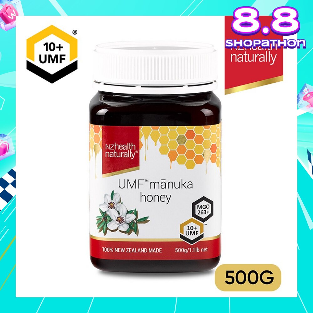 Manuka Honey UMF 10+ (For Immune, Digestive Support & Relief Of Mouth Ulcers & Sore Throat) 500g