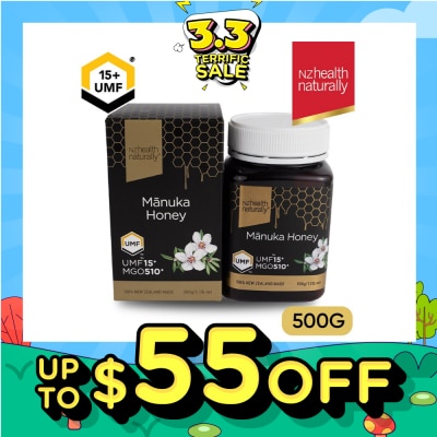 NZHEALTH NATURALLY UMF 15+ Manuka Honey 500g