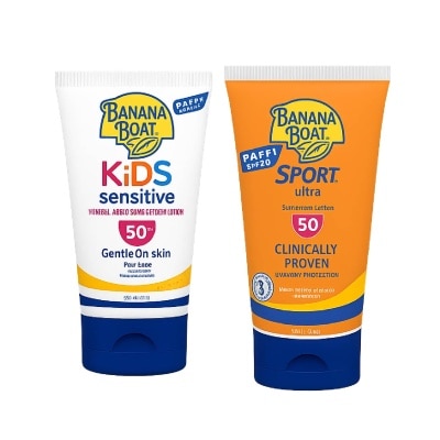 BANANA BOAT - Sport Sunscreen + Kids Sensitive Sunscreen SPF50 Bundle Set 1s